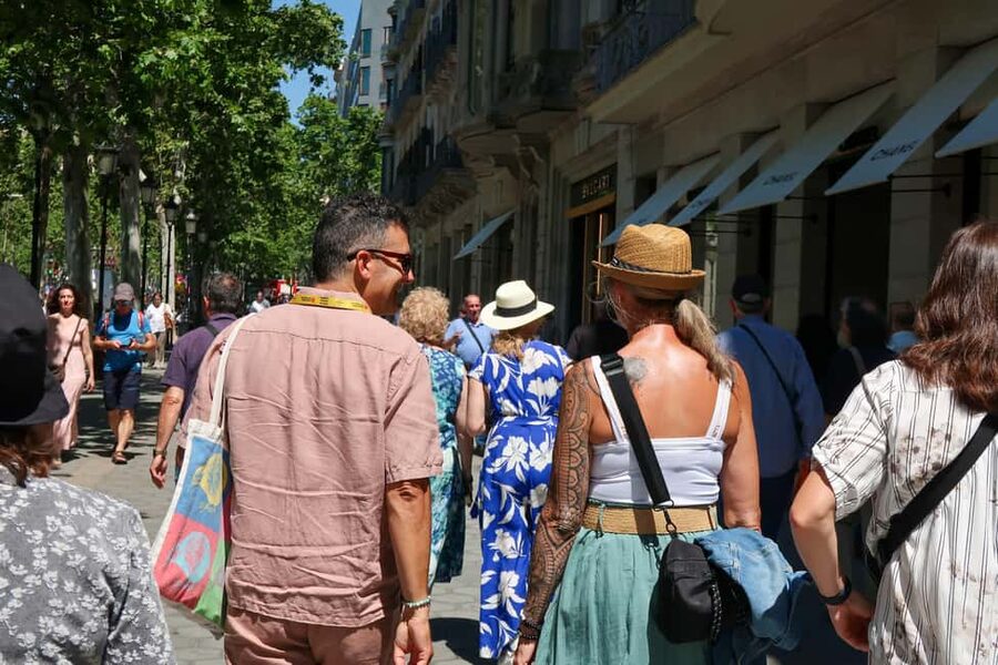 Barcelona: Gaudi Tapas & Wine Tasting Small Group Tour - Reading Passeig de Gracia through its buildings
