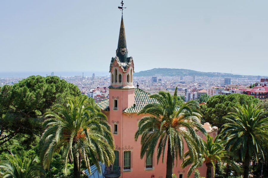 Barcelona: Park Güell and Gaudí House Museum Entry Ticket - The salamander, mosaic terrace, and grand columns