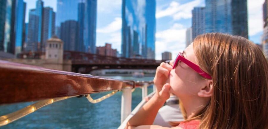 Chicago: First Lady River Cruise & Architecture Center Combo - The open-air upper deck is the main event