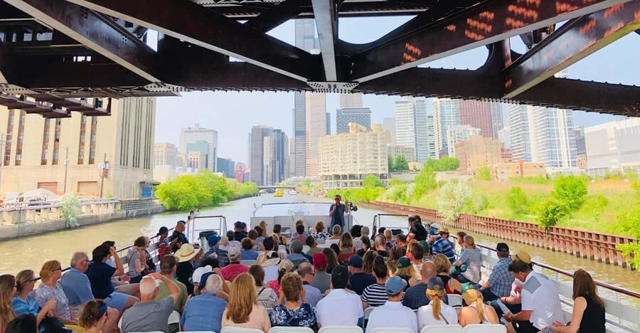 Chicago River 90-Min Architecture Boat Tour - The Wrigley Building’s White Towers