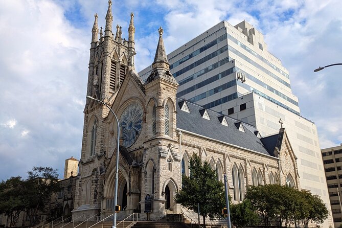 Downtown Austin Historical Architecture Walk - Saint Mary Cathedral and unusual construction