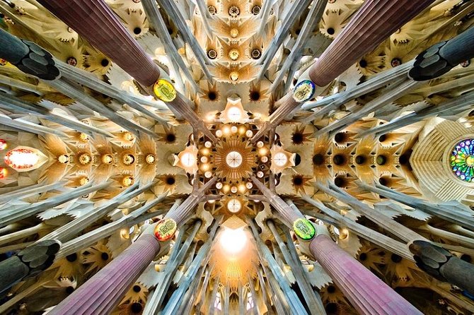 Golden Hour in Gaudi's Sagrada Familia with expert Guide - Inside the basilica during the late-day light
