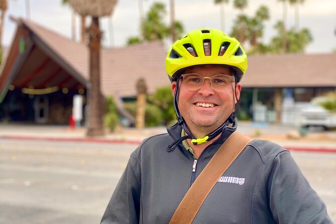 Palm Springs Modernism Architecture & History Bike Tour - Meeting at Big Wheel Tours and preparing for the desert